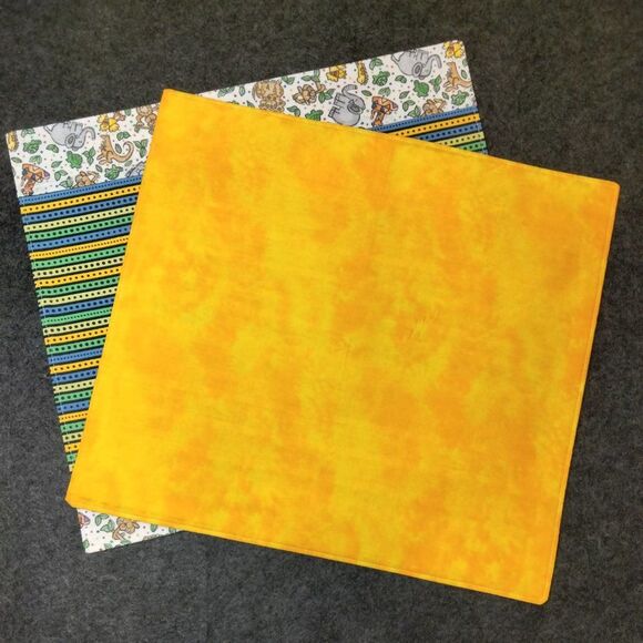 NEW Zoo Animals Stripes Cotton Print Two Placemats – Perfect for Kids or Pets - Picture 2 of 4